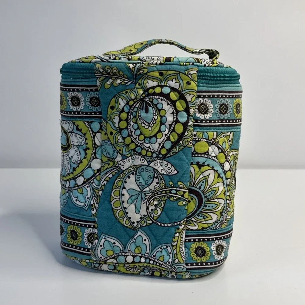 Vera Bradley Quilted Fabric Cool Keeper Lunch Carrier Rare Peacock Pattern